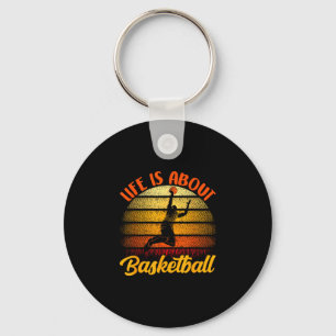 Llavero La vida es sobre entrenador de baloncesto equipo p