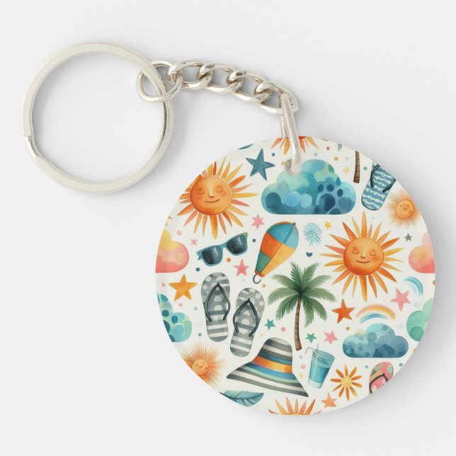 Llavero La vida es una playa (Frente)