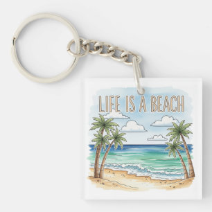 Llavero "La vida es una playa" Océano Pacífico tropical