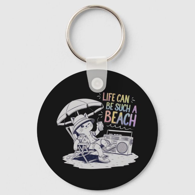 Llavero La vida puede ser tan divertida y relajada (Anverso)