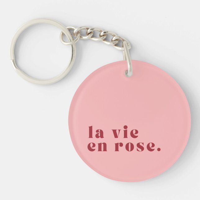 Llavero La vie en rosa Cita francesa (Frente)