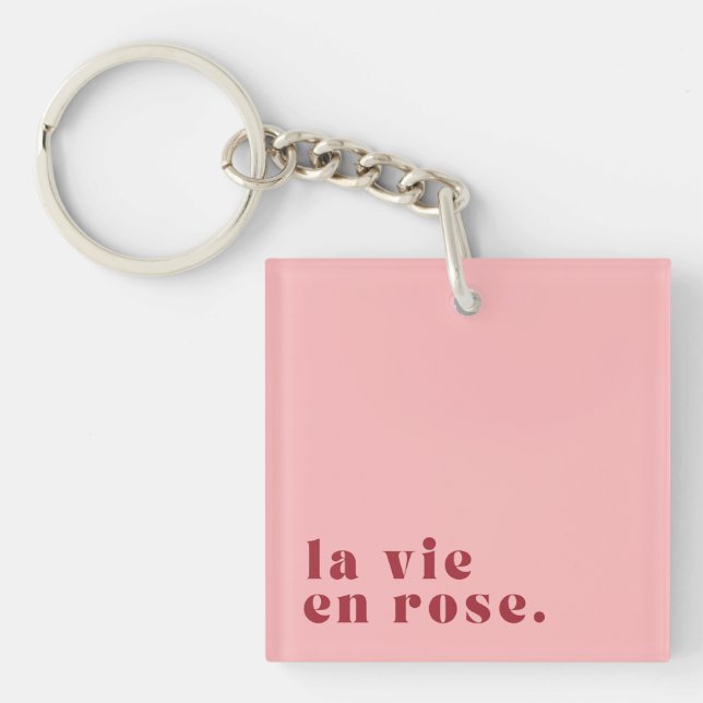 Llavero La vie en rosa Cita francesa (Frente)