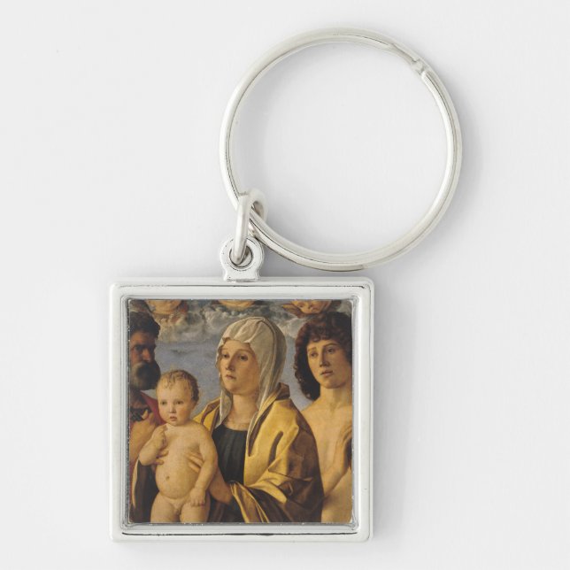 Llavero La Virgen y el niño con San Pedro y el St. (Frente)