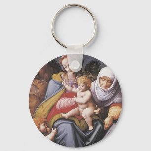 Llavero La Virgen y el Niño con Santa Isabel