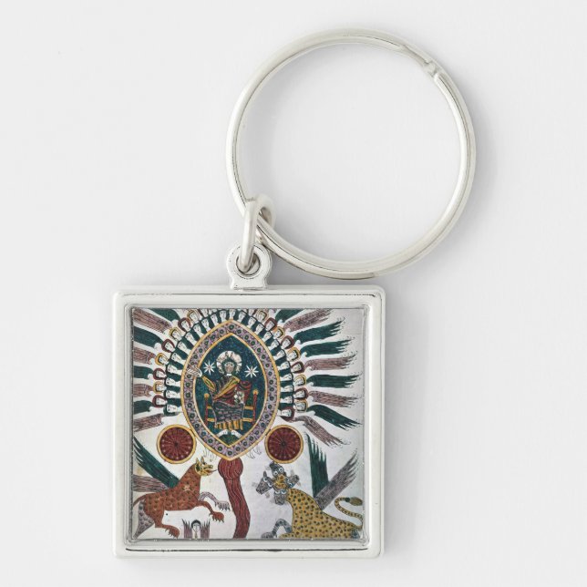 Llavero La visión de Daniel de cuatro bestias y de dios (Frente)
