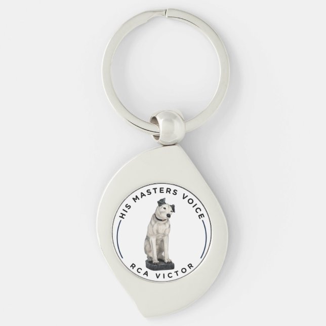 Llavero La voz de su maestro Nipper Black & White (Anverso)