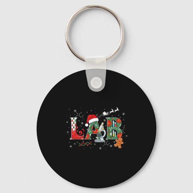Llavero Lab Christmas Laboratory Technician Science Xmas S (Anverso)