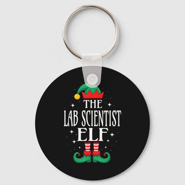 Llavero Lab Scientist Elf Job Title Funny Christmas Matchi (Anverso)
