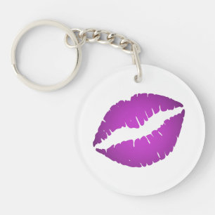 Llavero Labial Ombre Violeta Bonito Besito