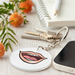 Llavero Labios Boca Dientes Lengua Abierta