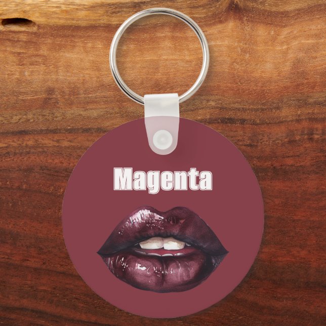 Llavero Labios Rojo Burdeos Magenta   (Anverso)