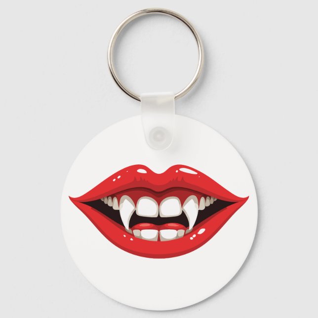 Llavero Labios rojos de vampiro (Anverso)