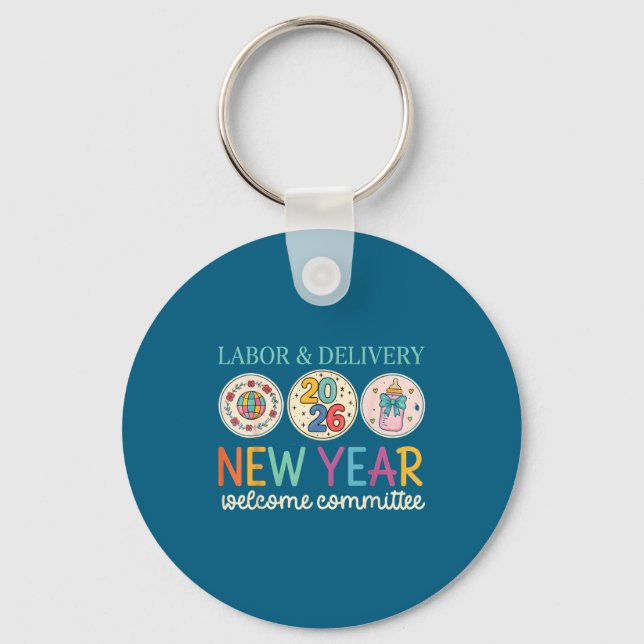 Llavero Labor &amp; Delivery 2026 New Year Welcome Committ (Anverso)