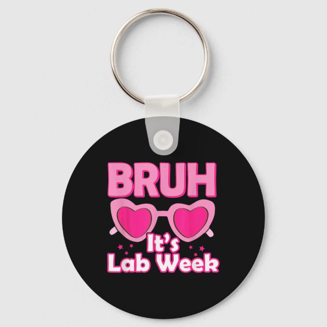 Llavero Laboratorio Médico Bruh Pink Lab Week 2024 (Anverso)