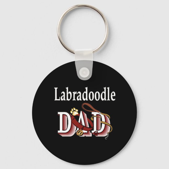 Llavero labradoodle dad Keychain (Anverso)