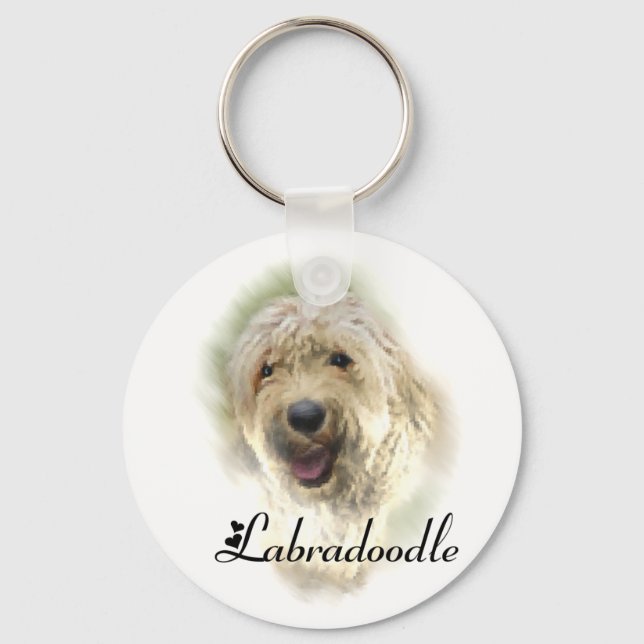 Llavero Labradoodle Lovers Regalos (Anverso)