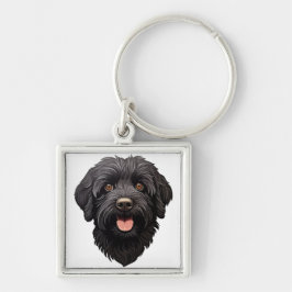 Llavero Labradoodle Perro Negro