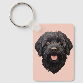 Llavero Labradoodle Perro Negro