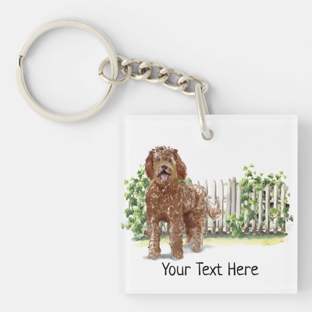 Llavero Labradoodle Persoanlised Keyring (Frente)