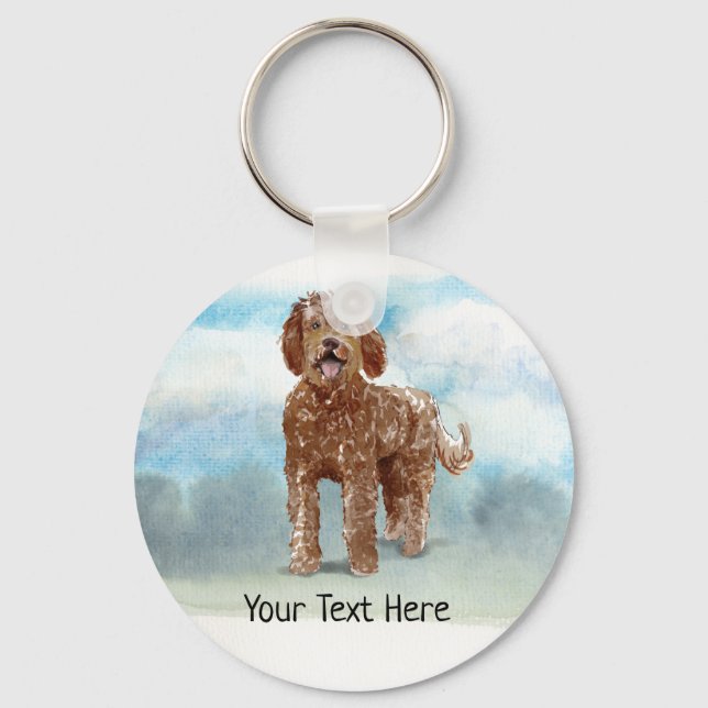 Llavero Labradoodle Personalizado Keyring (Anverso)