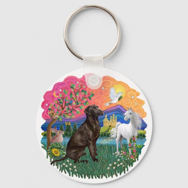 Llavero Labrador (chocolate) (Anverso)