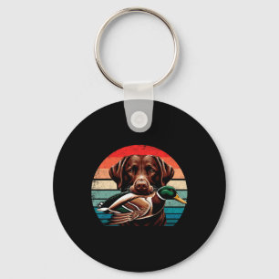 Llavero Labrador con cacería de pato mallard