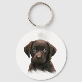 Llavero Labrador de chocolate recuperador marrón