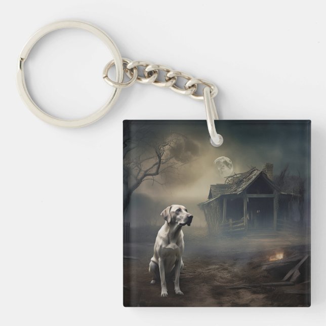 Llavero Labrador Halloween Aterrador (Frente)