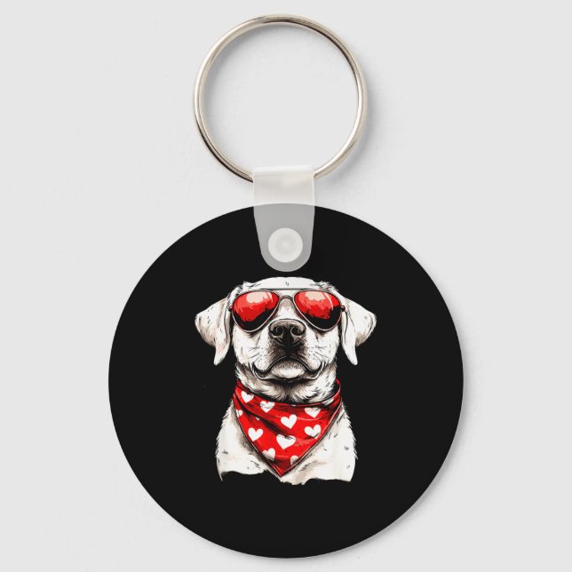 Llavero Labrador Heart Bandana Cool Lab Dog Lover Men Wome (Anverso)