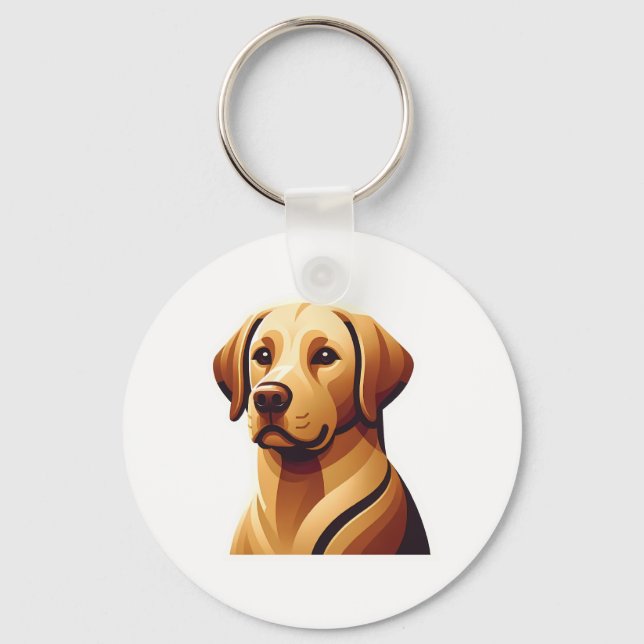 Llavero Labrador leal recuperador (Reverso )