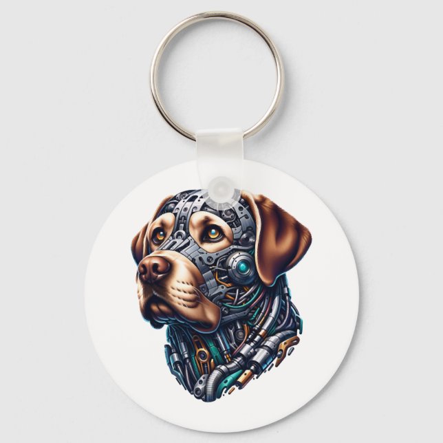 Llavero Labrador Lover Android inspiró el arte (Anverso)