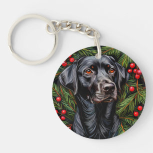 Llavero Labrador Negro Resplandor ❄️ Retrato de Perro Aman