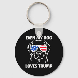 Llavero Labrador Perro Sungueras Bandera Estadounidense In