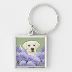 Llavero Labrador Recuperador Pintura de Cachorro Original