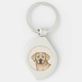 Llavero Labrador Retriever Amarillo Arte Cabeza de Perro L