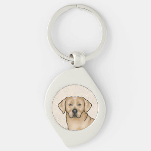 Llavero Labrador Retriever Amarillo Arte Cabeza de Perro L