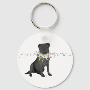 Llavero Labrador Retriever Animal de Fiesta Negro