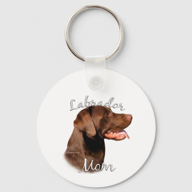 Llavero Labrador Retriever (chocolate) Mamá 2 (Anverso)