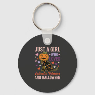 Llavero Labrador Retriever Divertido de Halloween Calabaza