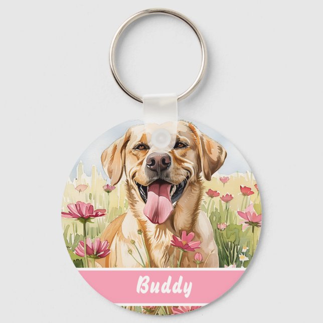 Llavero Labrador Retriever Dog Tag – Custom Info (Anverso)