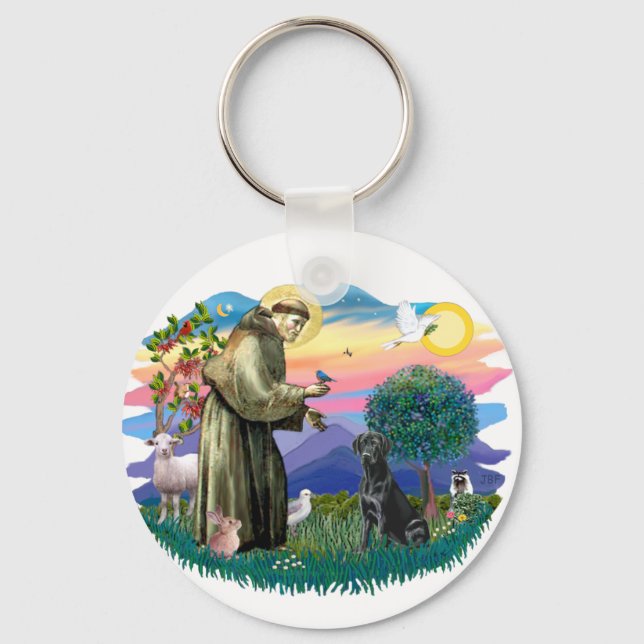 Llavero Labrador Retriever (negro) (Anverso)