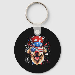 Llavero Labrador Retriever Patriótico Bandera De EE. UU. 4