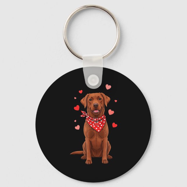 Llavero Labrador Retriever Valentine Dog Lover Heart  (Anverso)