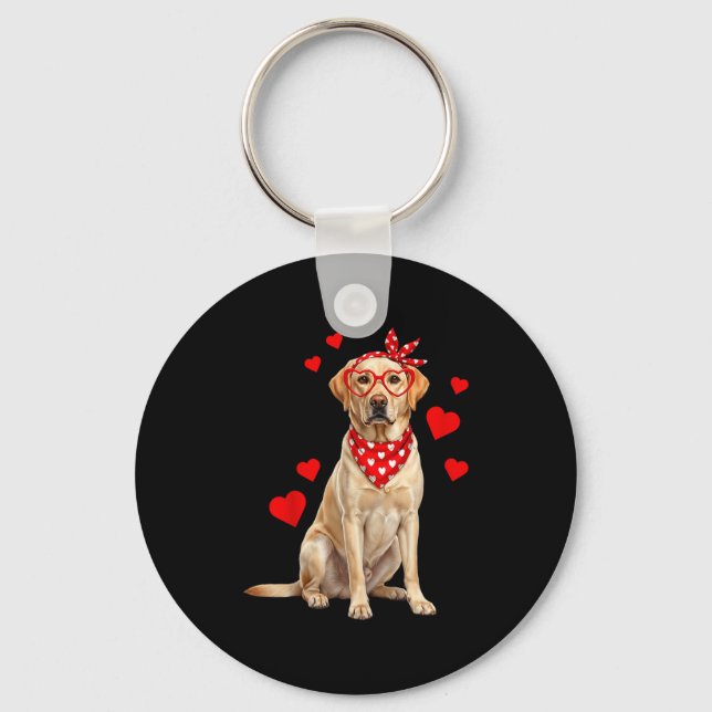 Llavero Labrador Retriever Valentines Day Dog Lover Heart  (Anverso)