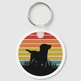 Llavero Labrador Retro Sunset