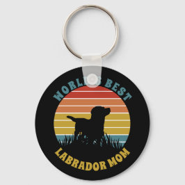 Llavero Labrador Retro Sunset Personalizado
