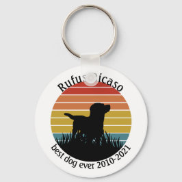 Llavero Labrador Retro Sunset Personalizado