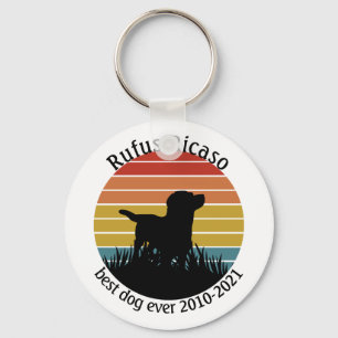 Llavero Labrador Retro Sunset Personalizado