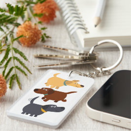 Llavero Labradores personalizados en 3 Flavors Acrílico Ke