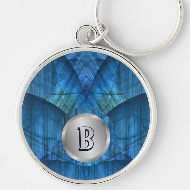 Llavero Labradorite Gems Monograma Keychain (Frente)
